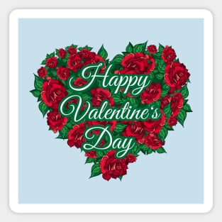 happy valentine day roses heart Magnet